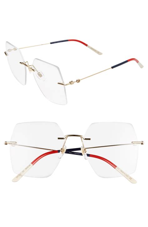 rimless glasses gucci|Gucci rimless glasses for women.